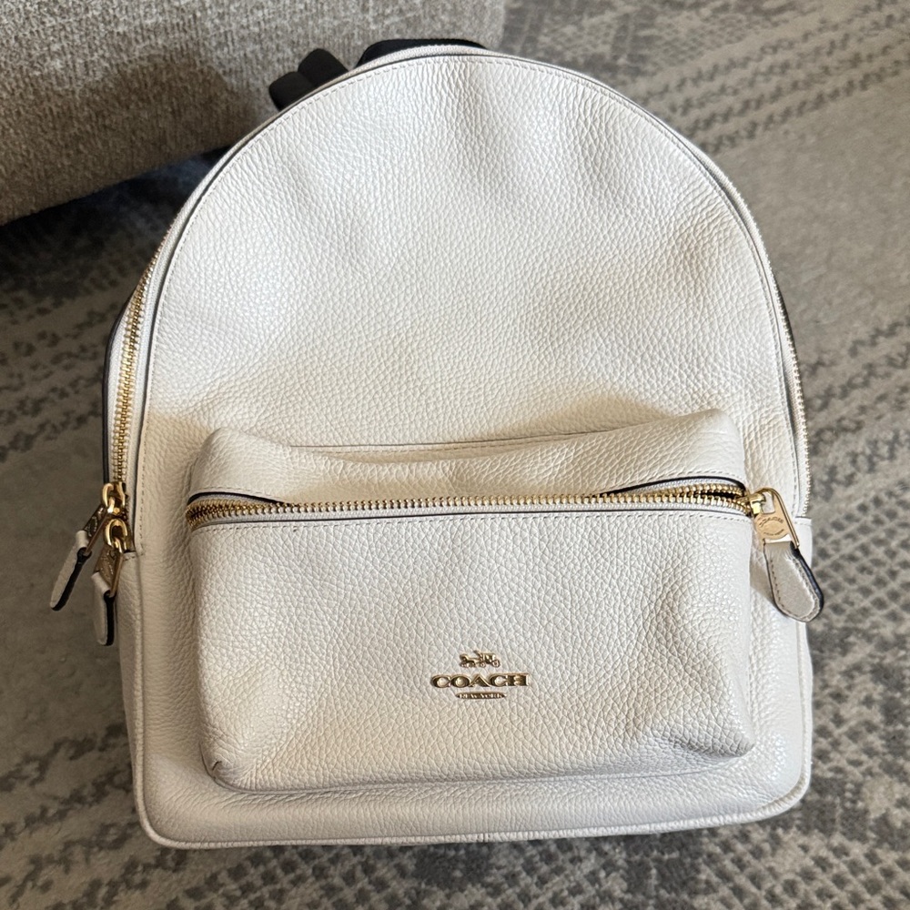Coach Ivory Leather Backpack